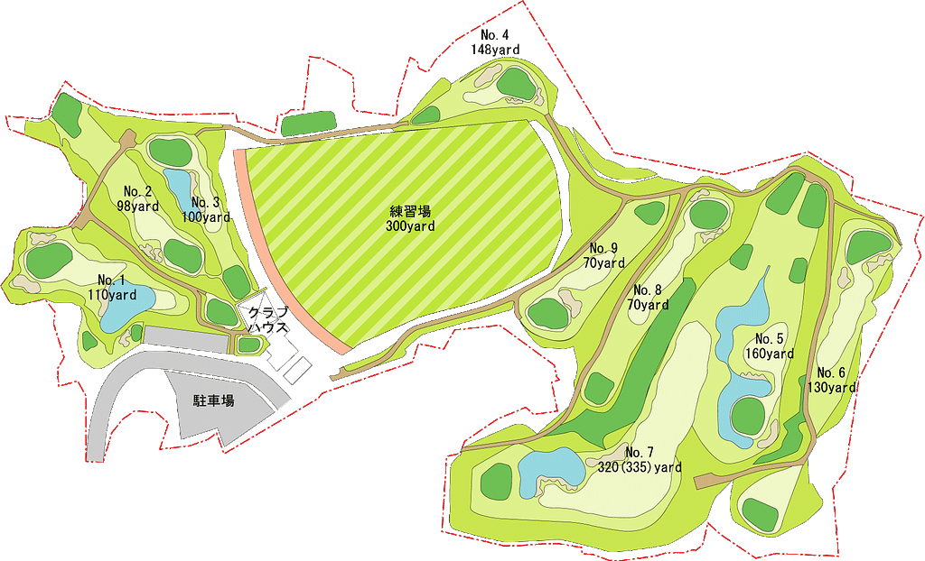 サンライズゴルフクラブコースレイアウト
